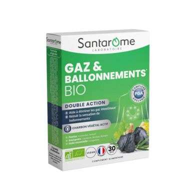 SANTAROME GAZ ET BALLONNEMENTS BIO 30 GELULES