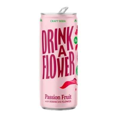 DRINK A FLOWER BOTANICAL LEMONADE SERENITY PASSION FRUIT WITHE HIBISCUS FLOWER 25 CL