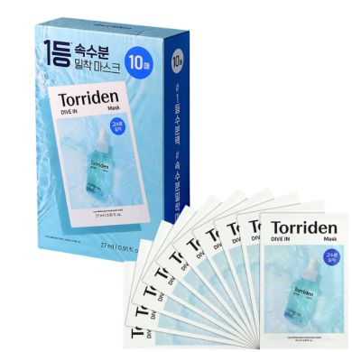 TORRIDEN DIVE IN LOW MOLECULAR HYALURONIC ACID MASK PACK DE 5