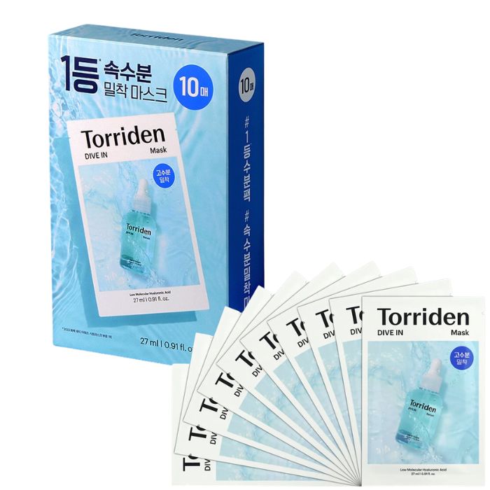 TORRIDEN DIVE IN LOW MOLECULAR HYALURONIC ACID MASK PACK DE 5