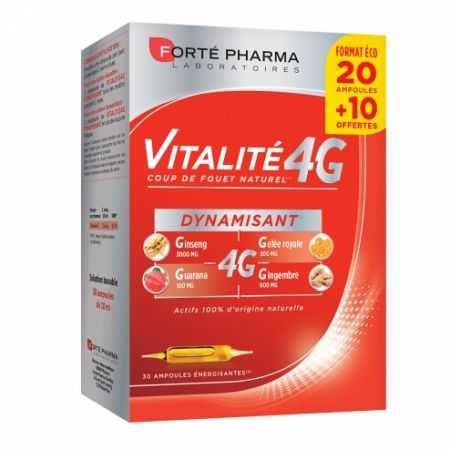 FORTE PHARMA VITALITE 4G DEFENSES 20 AMPOULES + 10 AMPOULES OFFERTES
