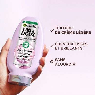 GARNIER ULTRA DOUX CONDITIONER LISSANT A L'EAU DE RIZ ET A L'AMIDON 200ML