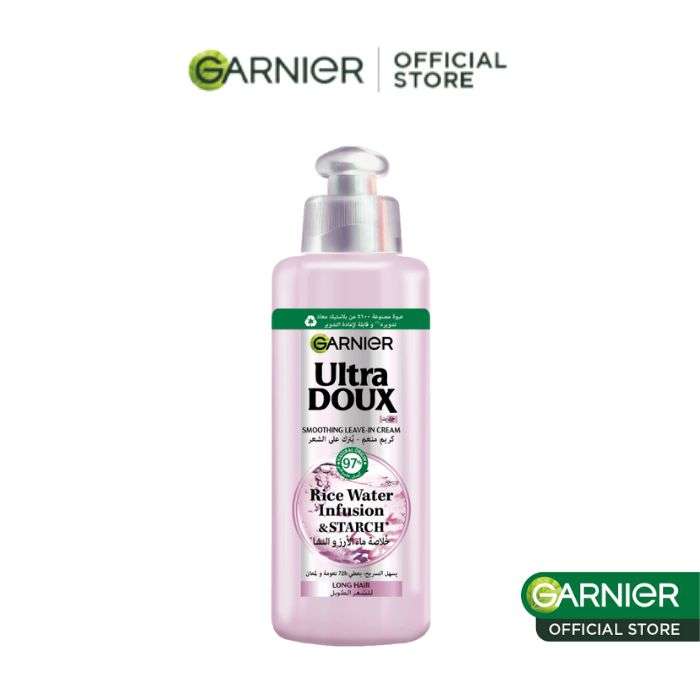 GARNIER ULTRA DOUX LEAVE IN CREME LISSANT A L'EAU DE RIZ ET A L'AMIDON 200ML