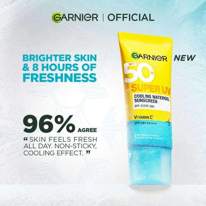 GARNIER SUPER UV COOLING WATER GEL ECRAN SOLAIRE SPF50+ VITAMIN C 30ML