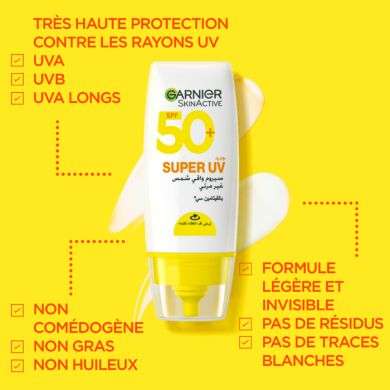 GARNIER SUPER UV INVISIBLE SERUM ECRAN SOLAIRE SPF50+ VITAMIN C 30ML