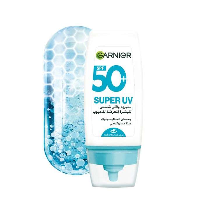 GARNIER SUPER UV SERUM ECRAN SOLAIRE SPF50+ SALICYLIC BHA 30ML PEAUX A IMPERFECTIONS