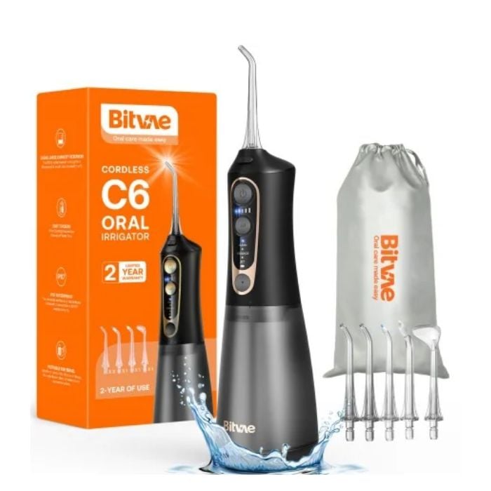 BITVAE CORDLESS C6 ORAL IRRIGATOR BLACK GOLD