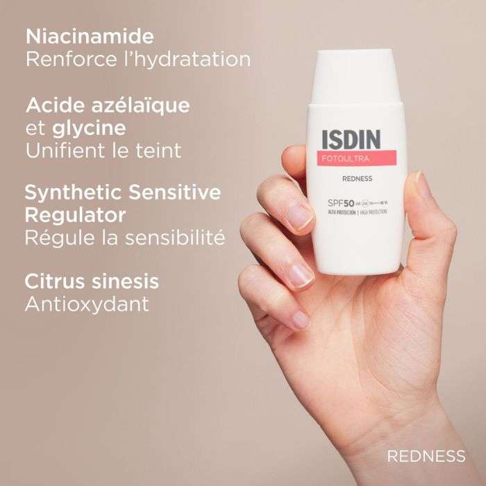 ISDIN ECRAN SOLAIRE FOTOULTRA REDNESS SPF 50+ 50 ML
