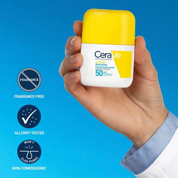 CERAVE ECRAN SOLAIRE SPF 50 FLUIDE INVISIBLE HYDRANTANT 50 ML