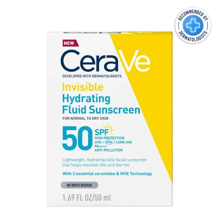 CERAVE ECRAN SOLAIRE SPF 50 FLUIDE INVISIBLE HYDRANTANT 50 ML