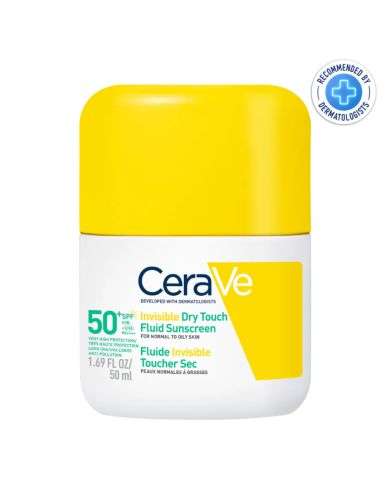 CERAVE ECRAN SOLAIRE SPF 50 FLUIDE INVISIBLE TOUCHER SEC 50 ML