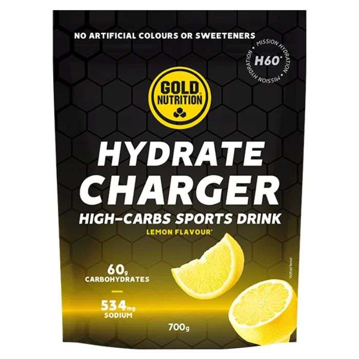 GOLD NUTRITION HYDRATE CHARGER HIGH CARBS SPRTS DRINK LEMON FLAVOUR 700G