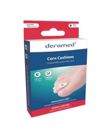 DERAMED COUSSINETS POUR LES CORS 9 UNITES TAILLE S