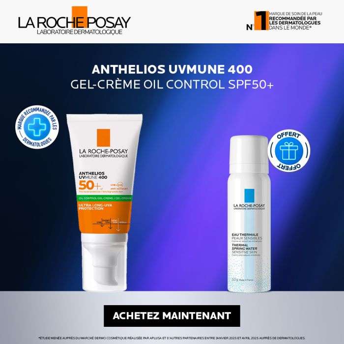 LA ROCHE POSAY OFFRE ANTHELIOS UVMUNE400 OIL CONTROL INVISIBLE SPF50+ 50ML + EAU THERMALE 50ML OFFERTE