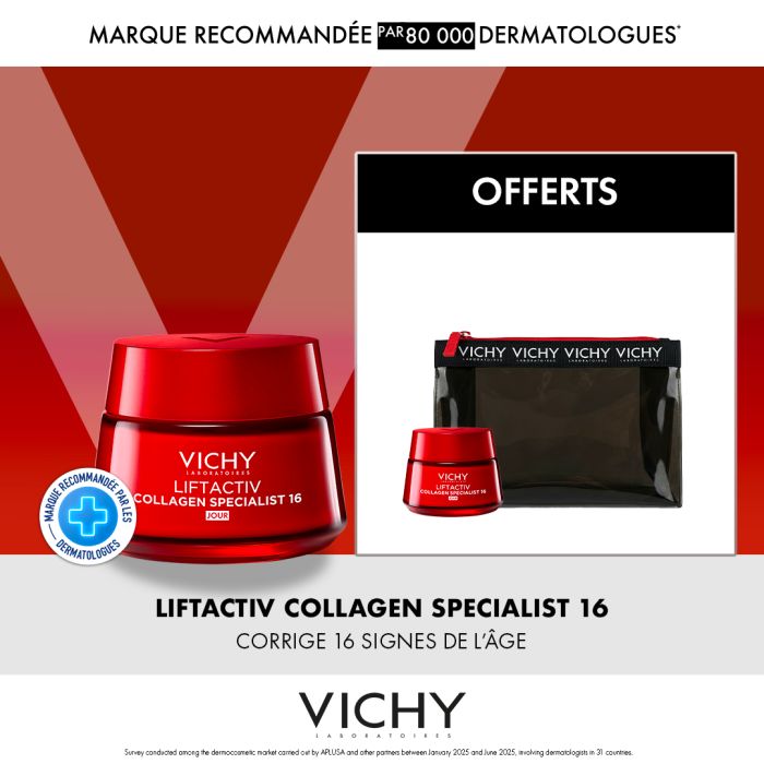 VICHY OFFRE LIFTACTIV COLLAGEN SPECIALIST ANTI AGE JOUR 50 ML + TROUSSE + LIFTACTIV 15ML OFFERTs