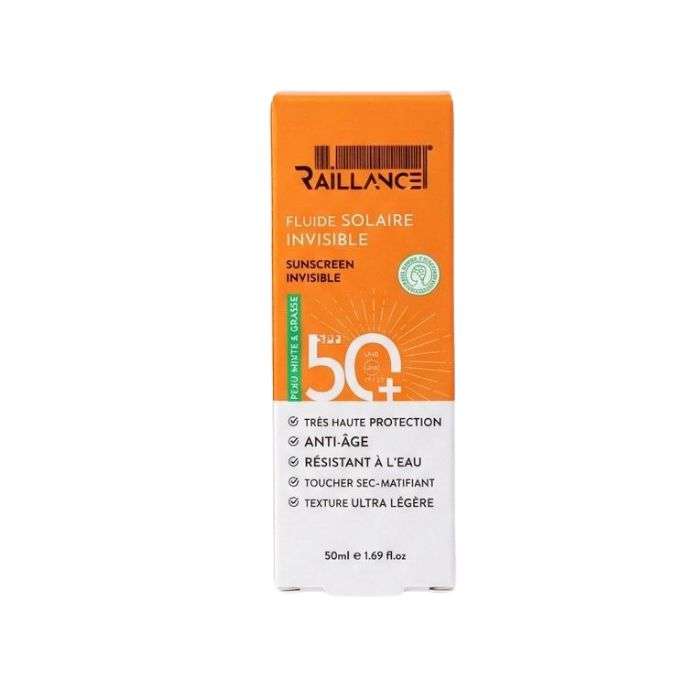 RAILLANCE FLUIDE SOLAIRE INVISIBLE SPF50+ PEAU MIXTE A GRASSE 50 ML