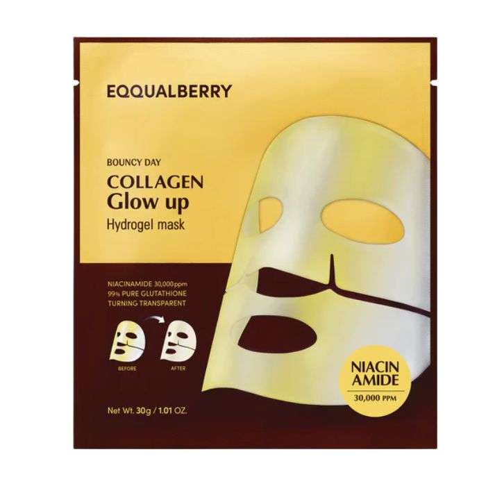 EQQUALBERRY COLLAGEN GLOW UP HYDROGEL MASK x 1 UNITES