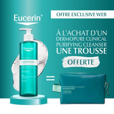 EUCERIN OFFRE DERMOPURE GEL NETTOYANT 200 ML + TROUSSE OFFERTE