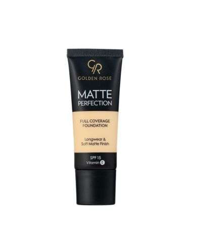 GOLDEN ROSE MATTE PERFECTION FONDS DE TEINT SPF 15 COUVRANCE TOTALE 35ML