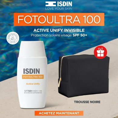 ISDIN OFFRE WEB FOTOULTRA 100 ACTIVE UNIFY SPF 50+ 50 ML + TROUSSE OFFERTE