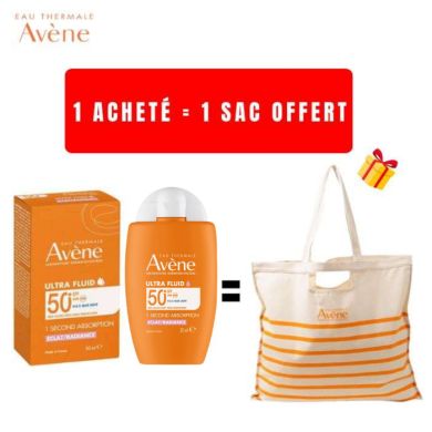 AVENE OFFRE ULTRA FLUID SPF 50+ ECLAT 50 ML + SAC OFFERT
