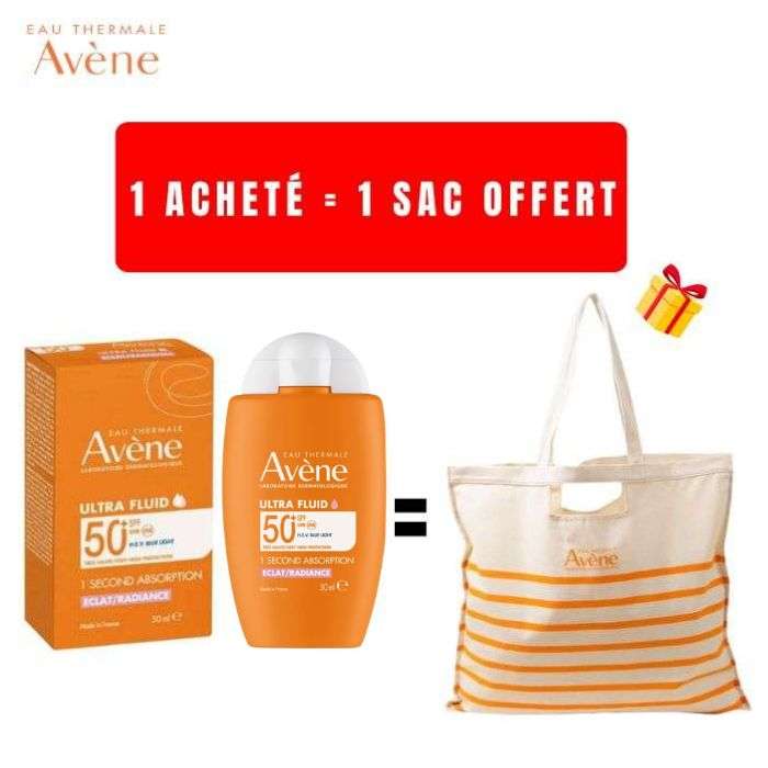 AVENE OFFRE ULTRA FLUID SPF 50+ ECLAT 50 ML + SAC OFFERT