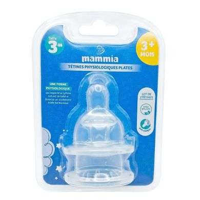 MAMMIA TETINES PHYSIOLOGIQUES PLATES 3 MOIS + TAILLE 3