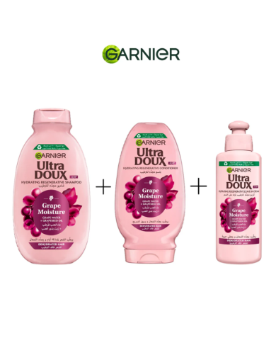 GARNIER OFFRE BLACK FRIDAY ULTRA DOUX PACK GRAPE MOISTURE POUR CHEVEUX DESHYDRATES