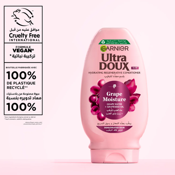 GARNIER ULTRA DOUX PACK GRAPE MOISTURE POUR CHEVEUX DESHYDRATES