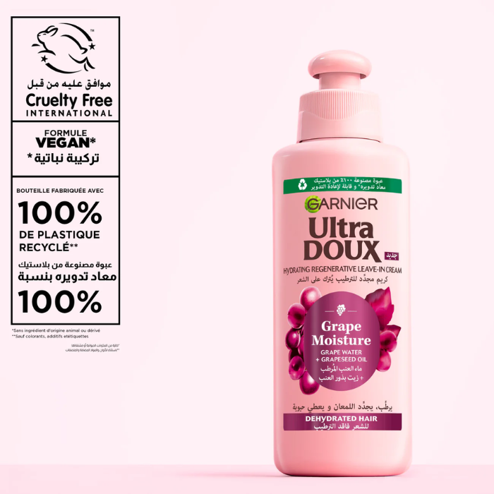 GARNIER ULTRA DOUX PACK GRAPE MOISTURE POUR CHEVEUX DESHYDRATES