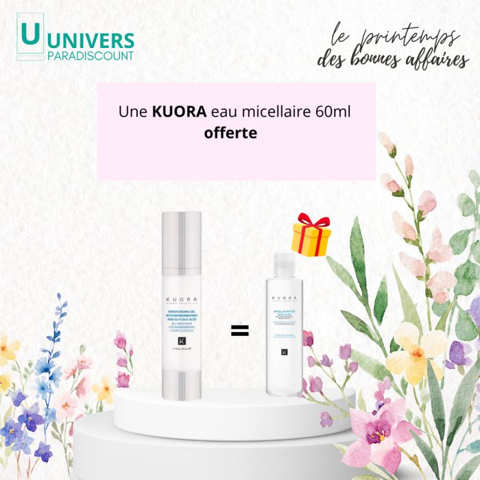 KUORA GEL HYDRATANT AUX BIOMEMBRANES ET A L'ACIDE GLYCOLIQUE SPF10 50ML