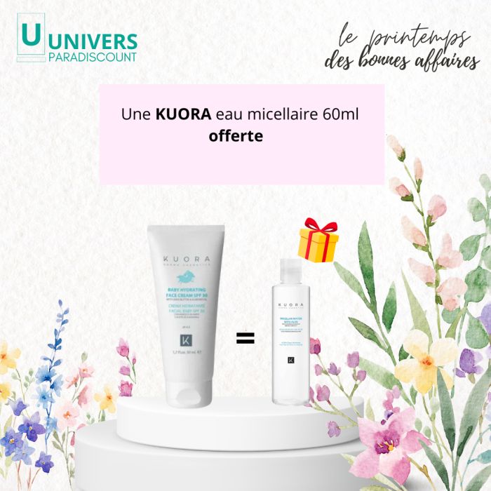 KUORA CREME HYDRATANTE VISAGE POUR BEBES SPF 30 AU BEURRE DE KARITE ET A L HUILE D AMANDE 50 ML