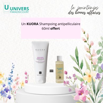 KUORA OFFRE GEL CORRECTEUR DE VERGETURES 200 ML + SHAMPOOING 60 ML OFFERT