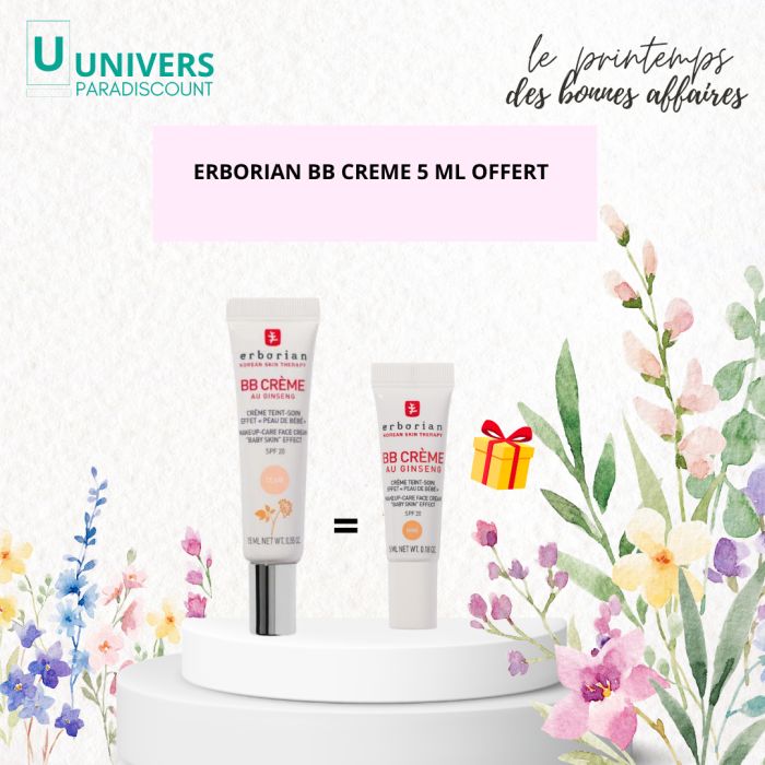 ERBORIAN BB CREME AU GINSENG CREME TEINT CLAIR SPF20 15 ML
