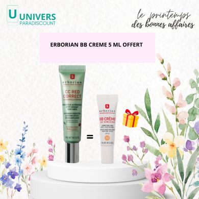 ERBORIAN CC RED CORRECT CENTELLA ASIATICA EFFET APAISANT SPF25 15 ML