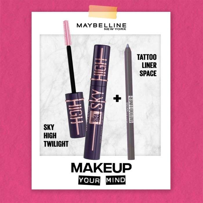 MAYBELLINE PACK SKY HIGH MASCARA TWILIGHT + TATTOO LINER SPACE