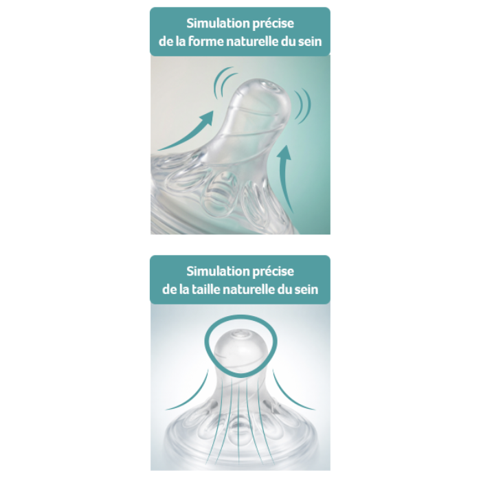 MAMMIA 2 TETINES NATURAL FEELING A DEBIT LENT 1 MOIS+