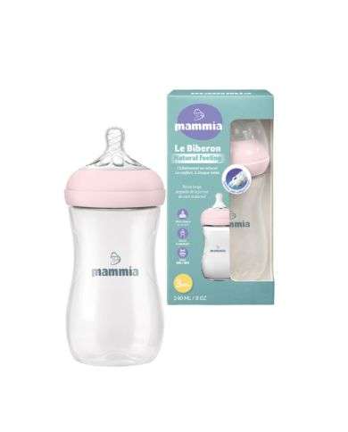 MAMMIA BIBERON NATURAL FEELING 240 ML 3 MOIS+ ROSE