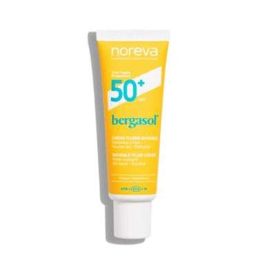 NOREVA BERGASOL CREME FLUIDE INVISIBLE SPF50+ TOUCHER SEC 50 ML