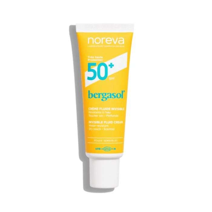 NOREVA BERGASOL CREME FLUIDE INVISIBLE SPF50+ TOUCHER SEC 50 ML