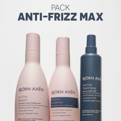 BJORN AXEN PACK ANTI FRIZZ MAX SHAMPOO+ CONDITIONER + SPRAY