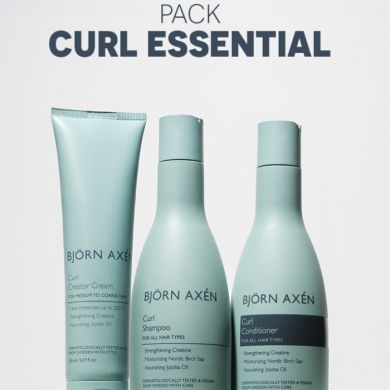 BJORN AXEN PACK CURL ESSENTIAL SHAMPOO + CONDITIONER + CREAM