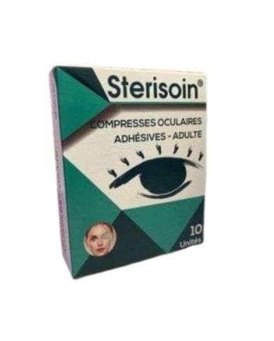 STERISOIN COMPRESSES OCULAIRES OPAQUES ADHESIVES ADULTE 10 UNITES