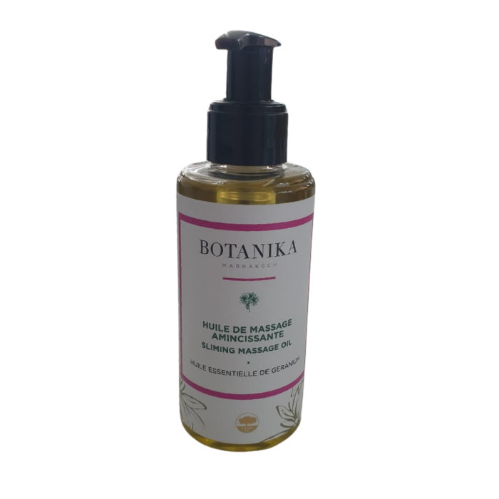 BOTANIKA HUILE DE MASSAGE AMINCISSANTE A L HUILE ESSENTIELLE DE GERANIUM 150 ML