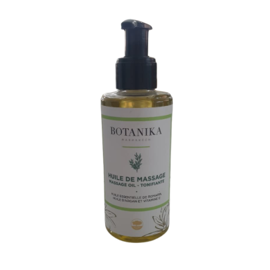 BOTANIKA HUILE DE MASSAGE A L HUILE ESSENTIELLE DE ROMARIN LHUILE D ARGAN ET VITAMINE E 150 ML