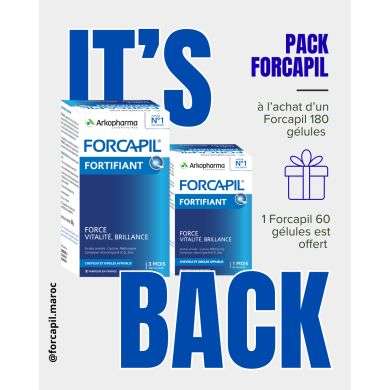 FORCAPIL FORTIFIANT PACK GELULES1 ACHETE 1 OFFERT