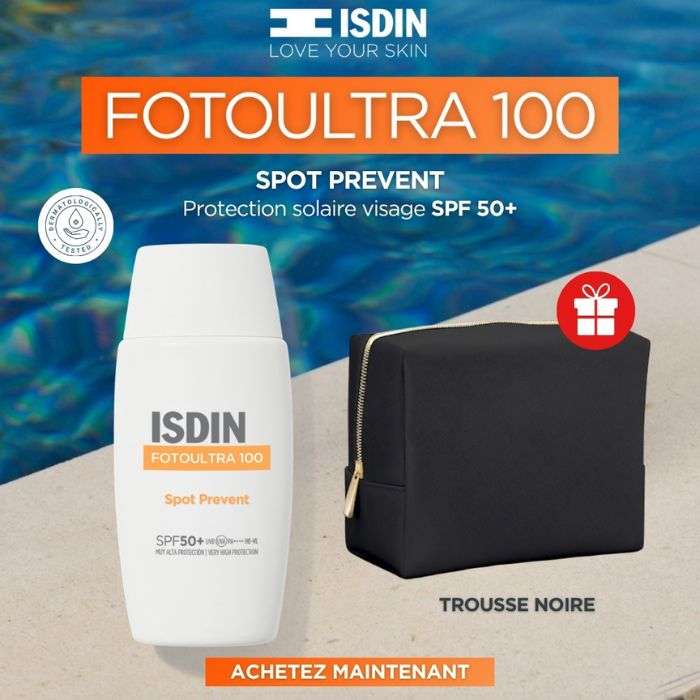 ISDIN OFFRE WEB FOTO ULTRA 100 SPOT PREVENT SPF 50+ + TRUSSE OFFERTE