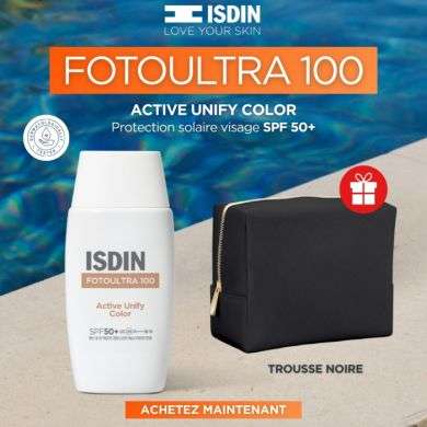 ISDIN FOTO ULTRA 100 ISDIN ACTIVE UNIFY COLOR FUSION FLUID SPF50+ 50 ML + TROUSSE OFFERT