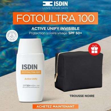 ISDIN OFFRE WEB FOTOULTRA 100 ACTIVE UNIFY SPF 50+ 50 ML + TROUSSE OFFERTE