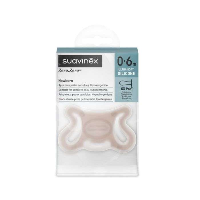SUAVINEX ZERO ZERO NEWBORN SUCETTE SX PRO 0.6 M ULTRA SOFT SILICONE 03 MEDIUM TONE